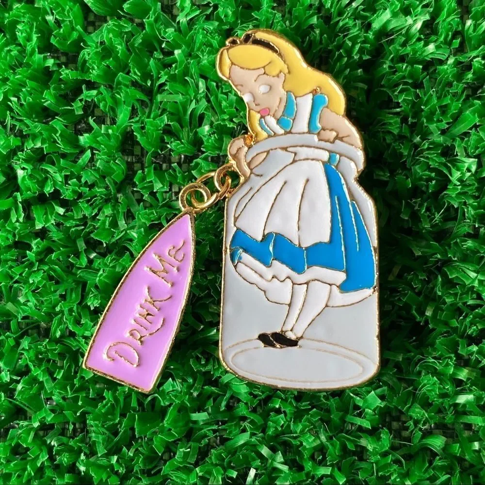 Alice in Wonderland Drink Me Enamel Pin/ Brooch